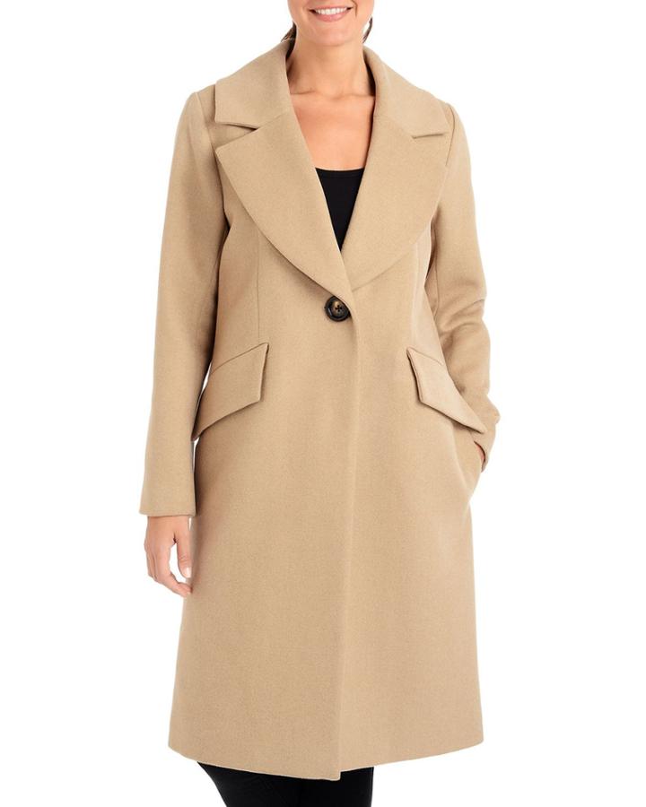 Single-breasted Wool Trench Coat