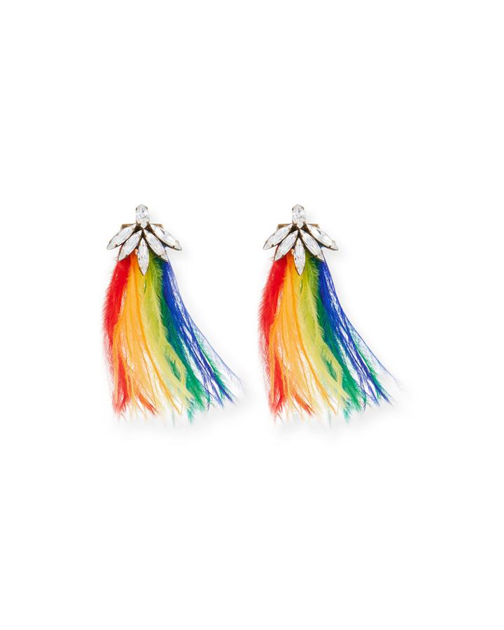 Avery Feather Drop Earrings