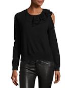 Cold-shoulder Ruffle-collar