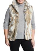 Stand-collar Rabbit-fur Vest,