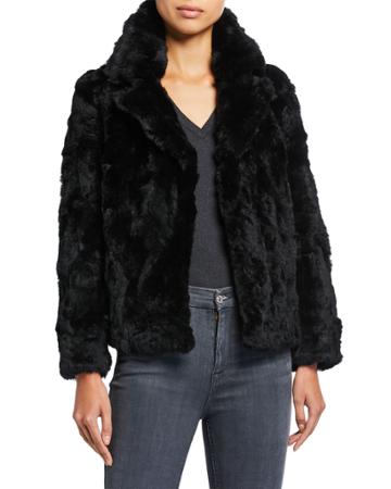Rabbit Fur Notched Jacket