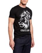 Men's Lion Logo Graphic Cotton Tee