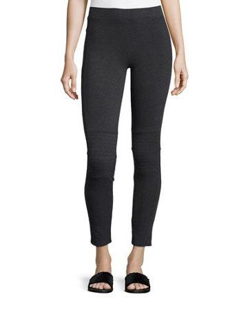 City Quilted-knee Leggings, Coal Heather