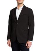 Men's Bank Street Zip-detail Blazer