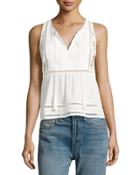 Joanna Sleeveless Lace-back Blouse