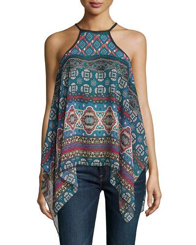Sheer Woven Halter Top