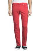 Geno Street Luxe Slim-fit Pants, Vintage Red