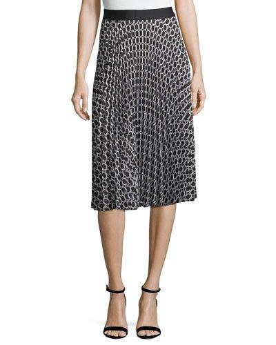 Printed Pleated A-line