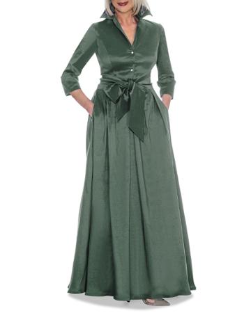 Stretch Taffeta Tie-waist