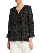 Polka Dot Lace-up Bell