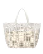 Perforated Faux-leather Tote Bag