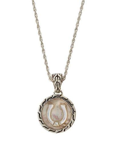Mother-of-pearl Horseshoe Charm Necklace