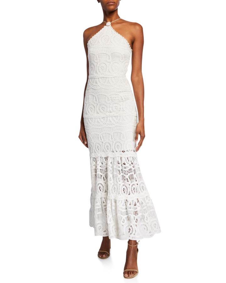 Yvonna Crocheted Halter Dress