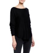 Shirttail-hem Long-sleeve