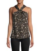 Derosa Halter-neck Sleeveless Blouse