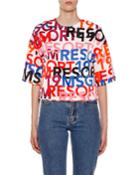 Logo-print Short-sleeve Crop Top