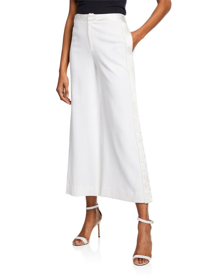 Wide-leg Cropped Pants With