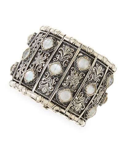 Aura Silver & Mother-of-pearl Cuff Bracelet