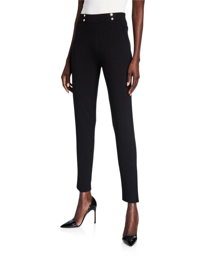 Double-knit High-waist Pants