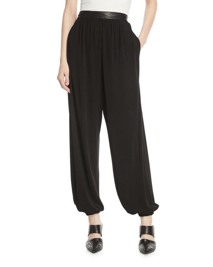 Crepe Jersey Harem Pants W/