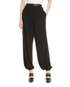 Crepe Jersey Harem Pants W/