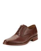 Madison Plain Leather Oxford, Dark Brown