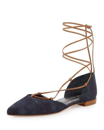 Gilligan Lace-up D'orsay Flat, Navy