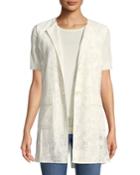 Netted Burnout Two-button Vest