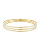 14k Yellow Gold Triple-row Bangle Bracelet