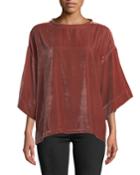 Velvet Drop-shoulder Top