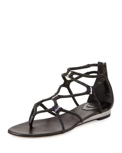 Flat Crystal Gladiator Thong