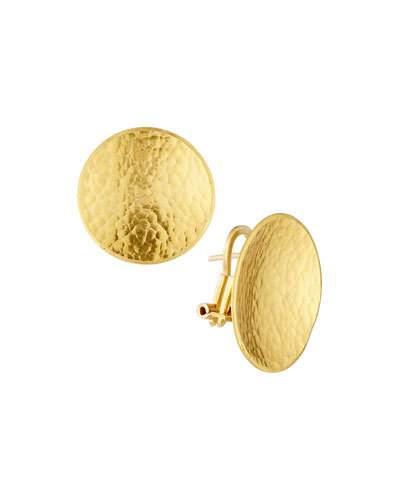 Hourglass 24k Medium Disc Earrings