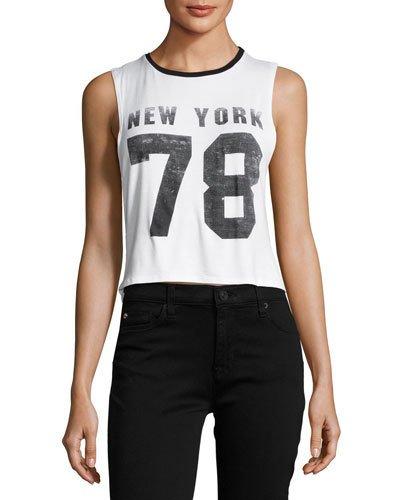 New York 78 Graphic Crop Tee