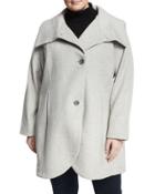 Charlotte Wool-blend Coat, Light Gray,