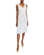 Tonal Check Sleeveless Fit-&-flare