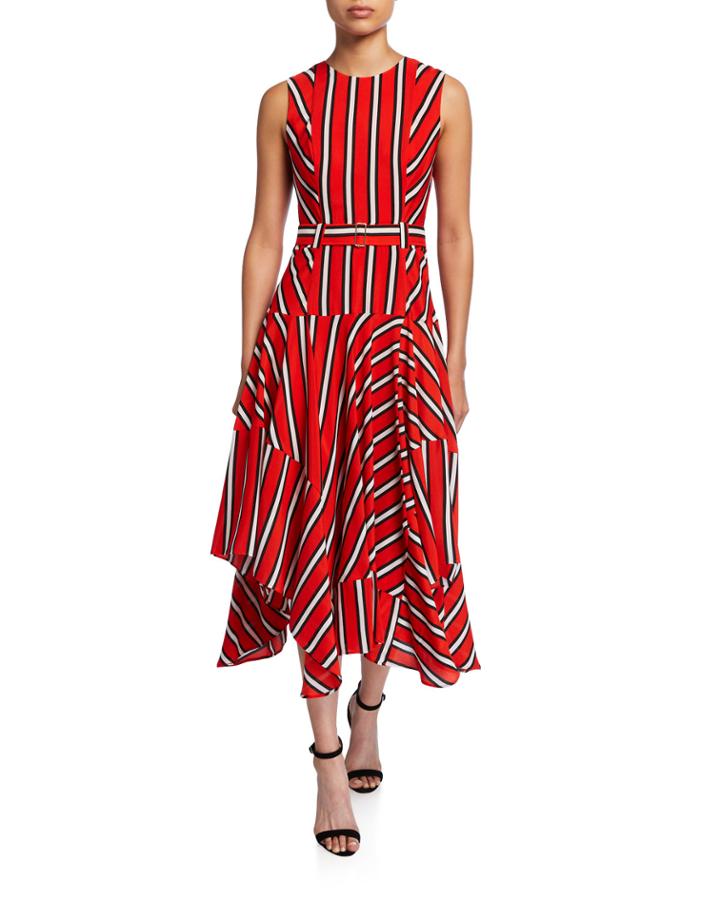 Striped Handkerchief Fit-&-flare