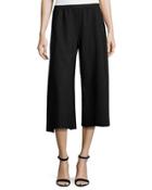 Cropped Goucho Pants, Black