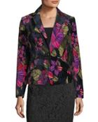 Sonorous Floral-print Velveteen Blazer