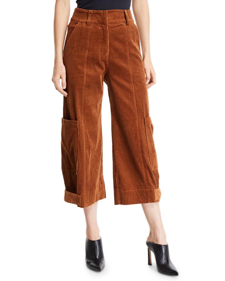 Jeska Cropped Corduroy Pants