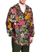 Men's Floral-on-camo Wind-resistant Jacket