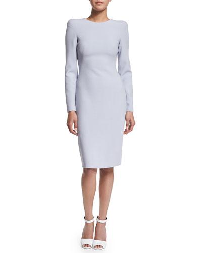 Long-sleeve Jewel-neck