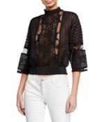 Silk Eyelet Top