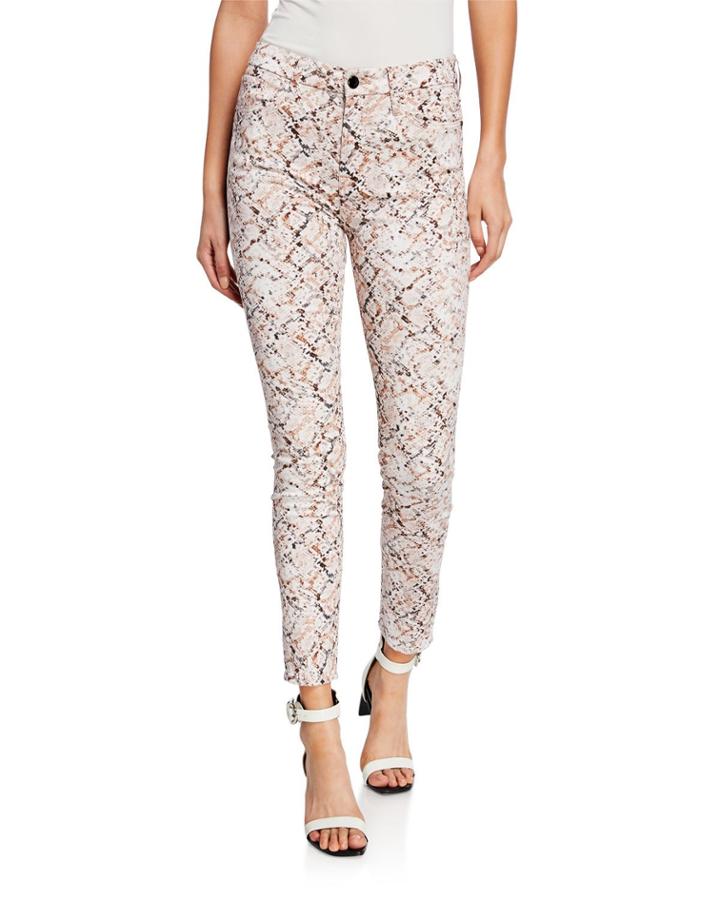 Snake-print Ankle