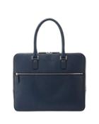 Saffiano Zip-around Satchel Bag, Blue