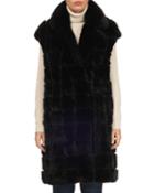 Rex Rabbit Fur Notch-collar Vest