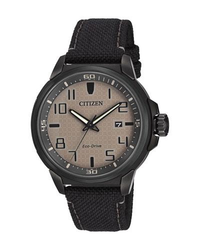 43mm Men's Canvas Eco-drive Watch