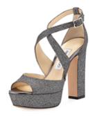 April Metallic Fabric Crisscross
