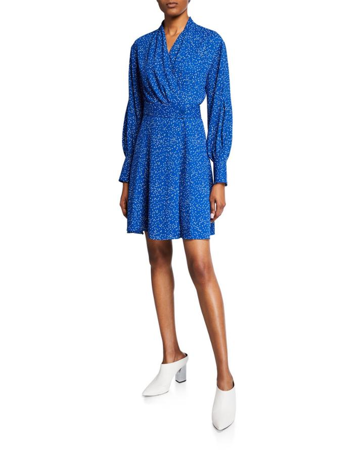 Fanetta Dotted Long-sleeve Dress