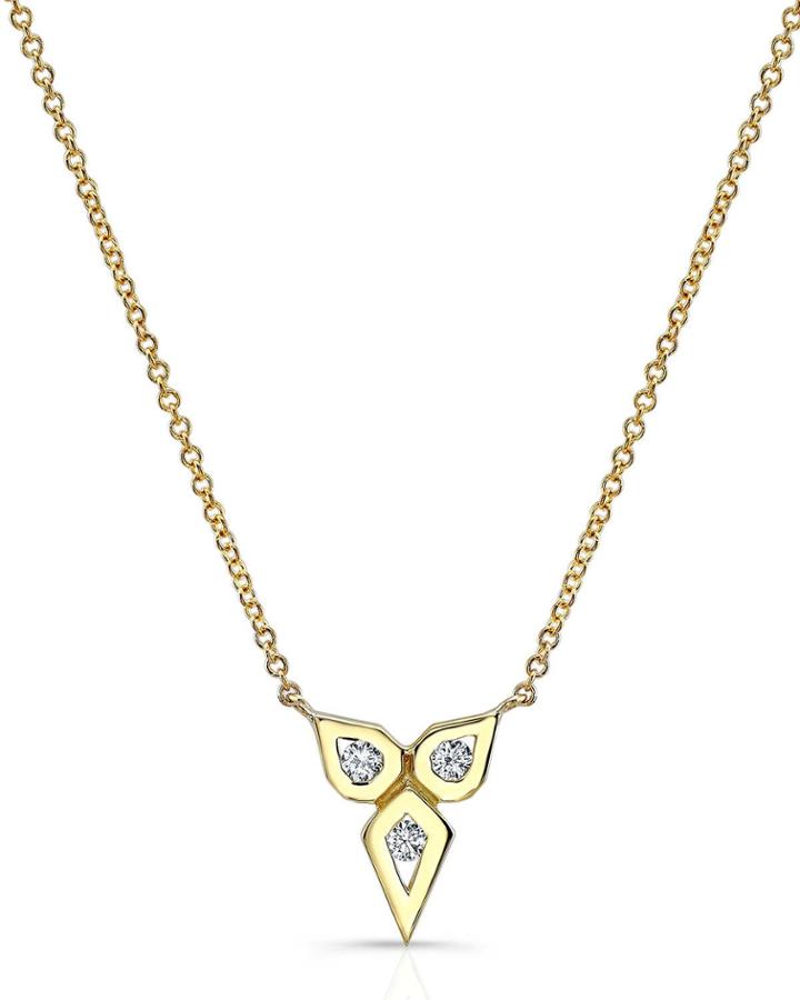 14k Gold Birds Of Paradise Diamond Necklace