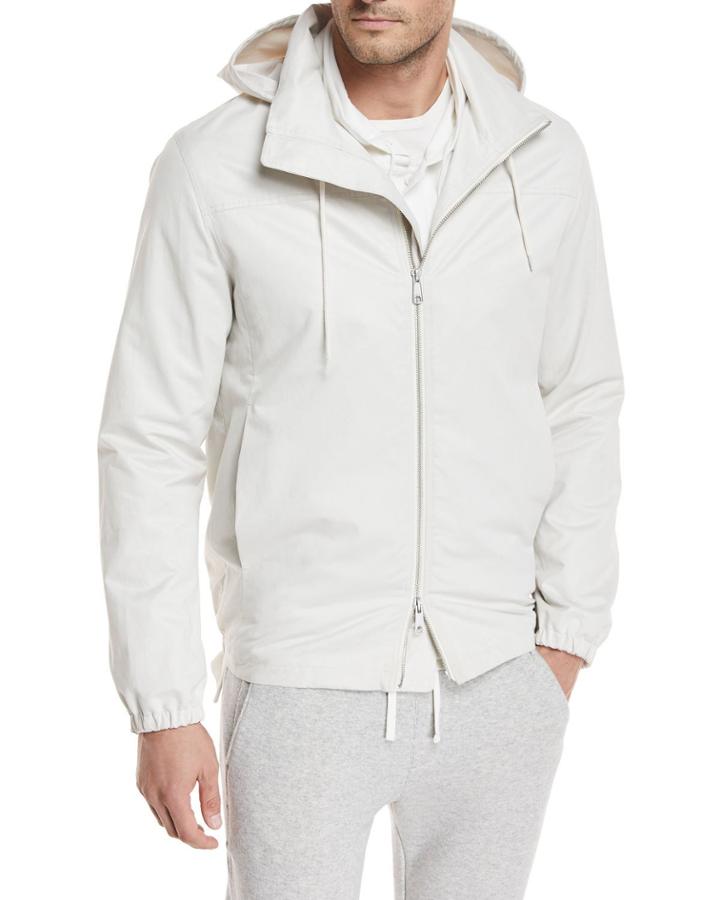 Hooded Zip-front Jacket